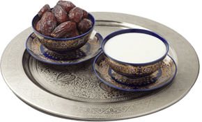 Halva with dates and milk